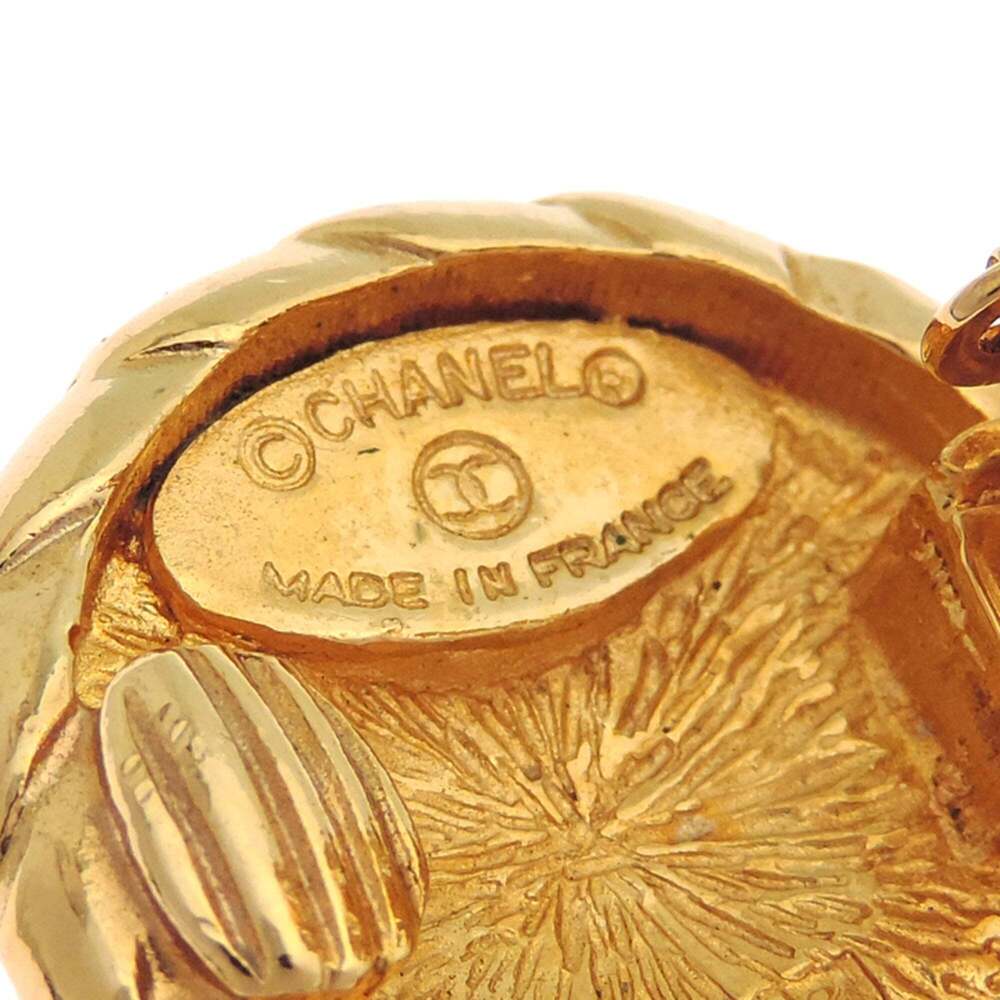 CHANEL Authentic Gold Logo Earrings - Picture 5 of 6